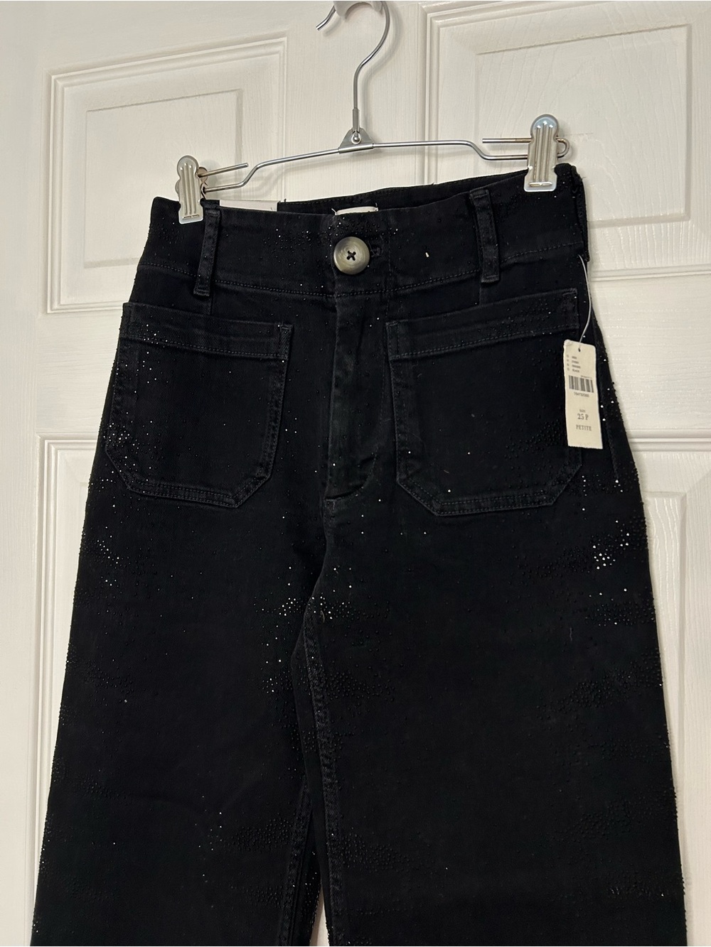 Maeve Colette Sparkle High-Rise Wide-Leg Cropped Jeans - Picture 7 of 16